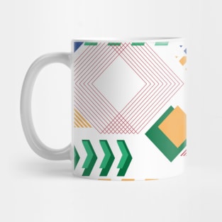 Geometric abstract background. With the concept of 4 corners and solid colors without gradation. Mug